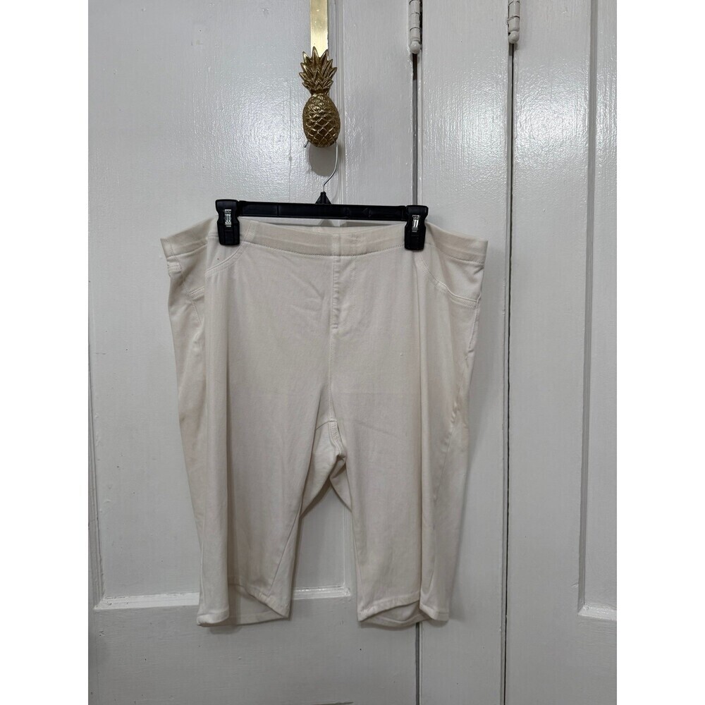 Faded glory women’s size 2X – large white capri pants
